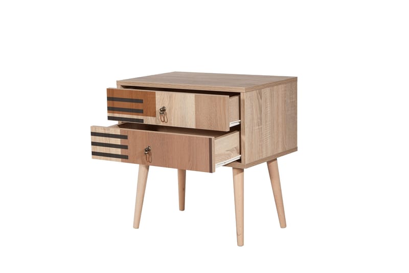 Bertoaria Sängbord 60x40 cm Brun - Hanah Home - Möbler - Bord & matgrupp - Avlastningsbord & sidobord - Sängbord & nattduksbord