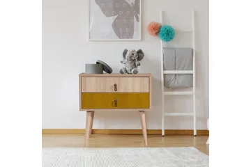 Bertoaria Sängbord 60x40 cm Brun - Hanah Home - Möbler - Bord & matgrupp - Avlastningsbord & sidobord - Sängbord & nattduksbord