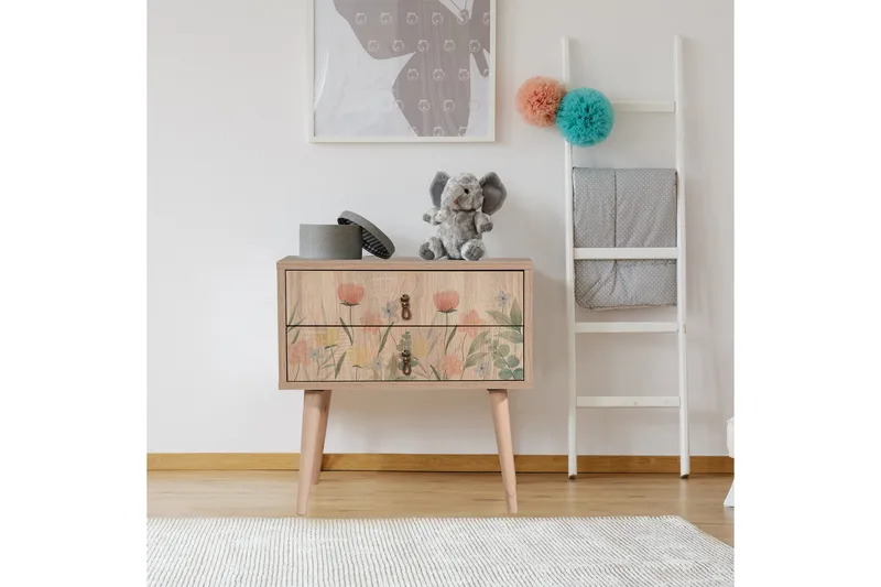 Bertoaria Sängbord 60x40 cm Brun - Hanah Home - Möbler - Bord & matgrupp - Avlastningsbord & sidobord - Sängbord & nattduksbord