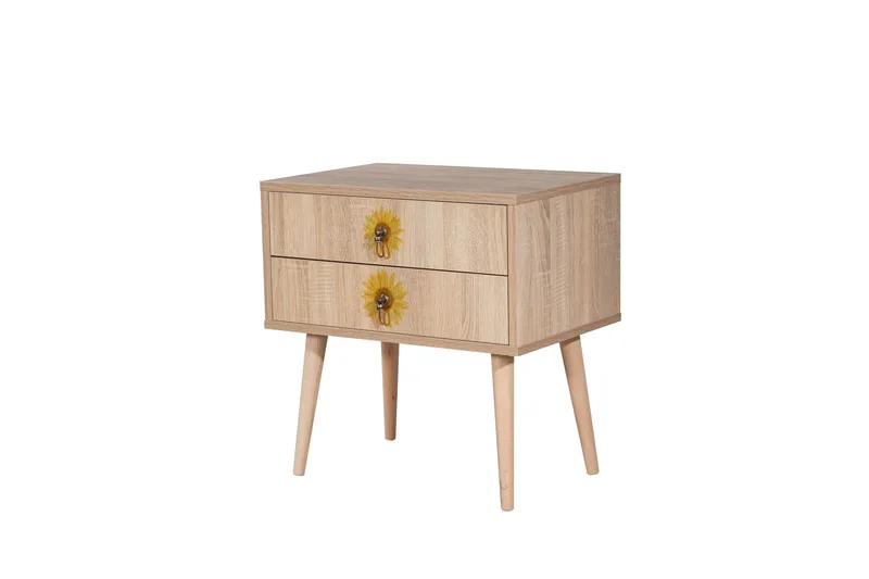 Bertoaria Sängbord 60x40 cm Brun - Hanah Home - Möbler - Bord & matgrupp - Avlastningsbord & sidobord - Sängbord & nattduksbord