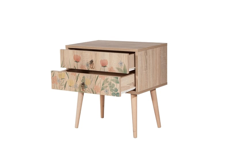 Bertoaria Sängbord 60x40 cm Brun - Hanah Home - Möbler - Bord & matgrupp - Avlastningsbord & sidobord - Sängbord & nattduksbord