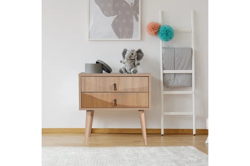 Bertoaria Sängbord 60x40 cm Brun - Hanah Home - Möbler - Bord & matgrupp - Avlastningsbord & sidobord - Sängbord & nattduksbord