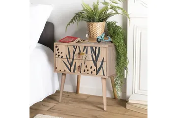 Bertoaria Sängbord 60x40 cm Brun - Hanah Home - Möbler - Bord & matgrupp - Avlastningsbord & sidobord - Sängbord & nattduksbord