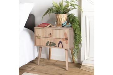 Bertoaria Sängbord 60x40 cm Brun - Hanah Home - Möbler - Bord & matgrupp - Avlastningsbord & sidobord - Sängbord & nattduksbord