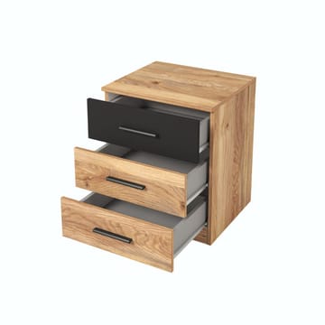 Sängbord Beta med 3 lådor - Mauvella ek - Möbler - Bord & matgrupp - Avlastningsbord & sidobord - Sängbord & nattduksbord