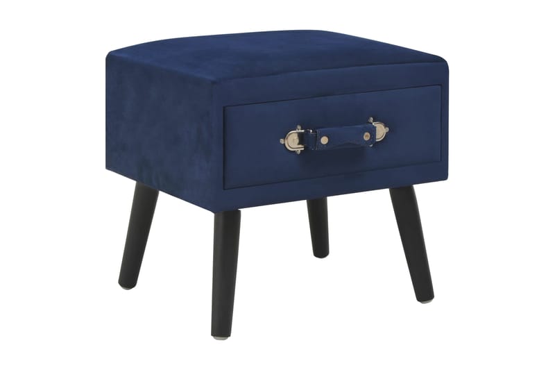 Sängbord blå 40x35x40 cm sammet - Blå - Sängbord & nattduksbord