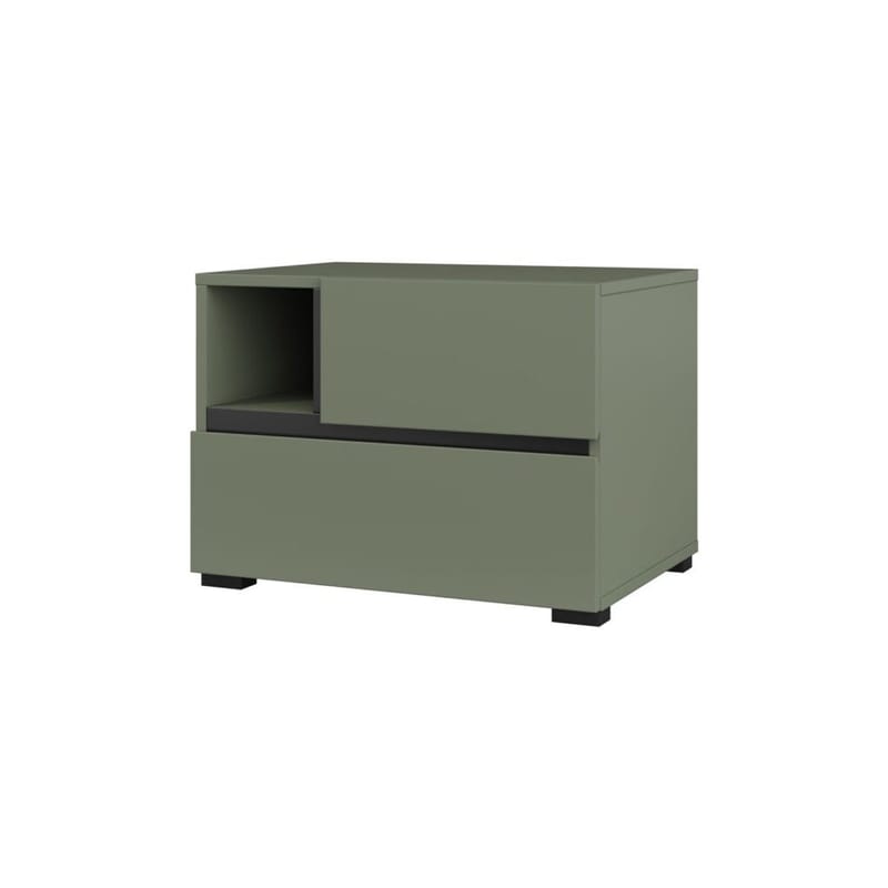 Sängbord Cross S med 2 lådor - Grön - Möbler - Bord & matgrupp - Avlastningsbord & sidobord - Sängbord & nattduksbord