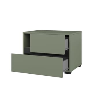 Sängbord Cross S med 2 lådor - Grön - Möbler - Bord & matgrupp - Avlastningsbord & sidobord - Sängbord & nattduksbord