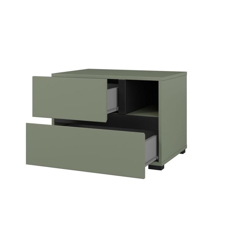 Sängbord Cross S med 2 lådor - Grön - Möbler - Bord & matgrupp - Avlastningsbord & sidobord - Sängbord & nattduksbord