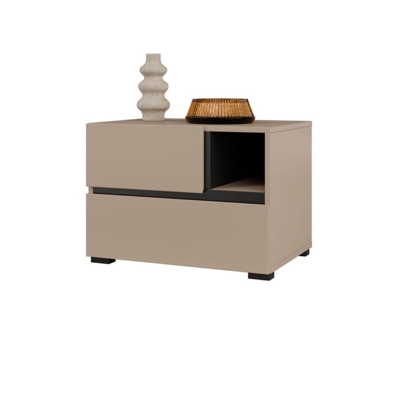 Sängbord Cross S med 2 lådor - Kongo - Möbler - Bord & matgrupp - Avlastningsbord & sidobord - Sängbord & nattduksbord