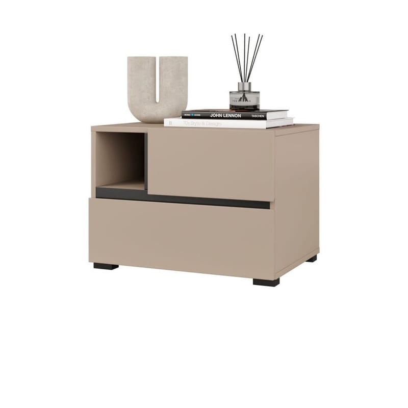 Sängbord Cross S med 2 lådor - Kongo - Möbler - Bord & matgrupp - Avlastningsbord & sidobord - Sängbord & nattduksbord