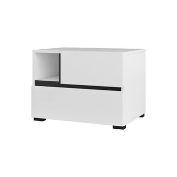 Sängbord Cross S med 2 lådor - Vit - Möbler - Bord & matgrupp - Avlastningsbord & sidobord - Sängbord & nattduksbord