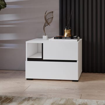 Sängbord Cross S med 2 lådor - Vit - Möbler - Bord & matgrupp - Avlastningsbord & sidobord - Sängbord & nattduksbord