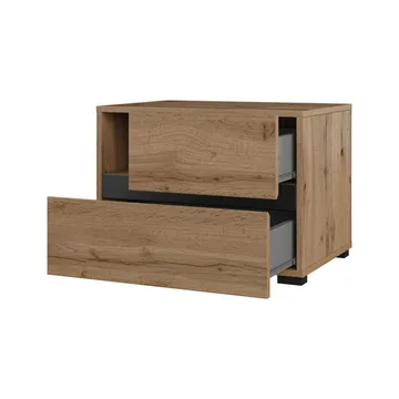 Sängbord Cross S med 2 lådor - Wotan Ek - Möbler - Bord & matgrupp - Avlastningsbord & sidobord - Sängbord & nattduksbord