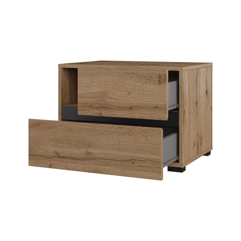 Sängbord Cross S med 2 lådor - Wotan Ek - Möbler - Bord & matgrupp - Avlastningsbord & sidobord - Sängbord & nattduksbord