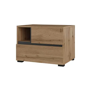 Sängbord Cross S med 2 lådor - Wotan Ek - Möbler - Bord & matgrupp - Avlastningsbord & sidobord - Sängbord & nattduksbord