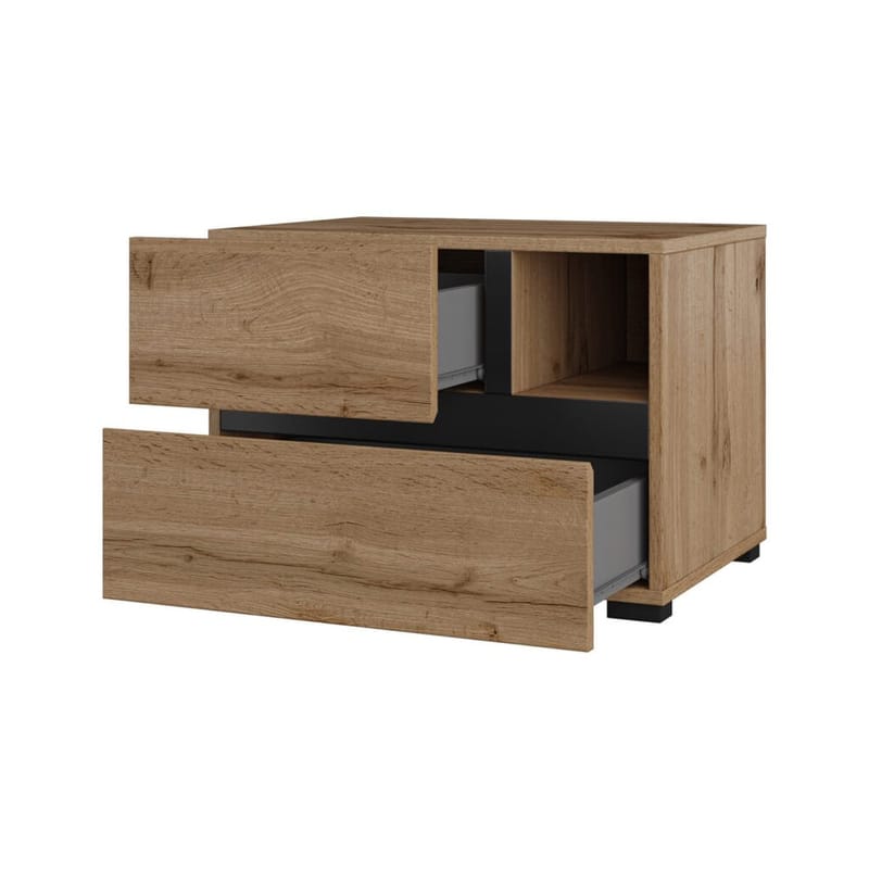 Sängbord Cross S med 2 lådor - Wotan Ek - Möbler - Bord & matgrupp - Avlastningsbord & sidobord - Sängbord & nattduksbord