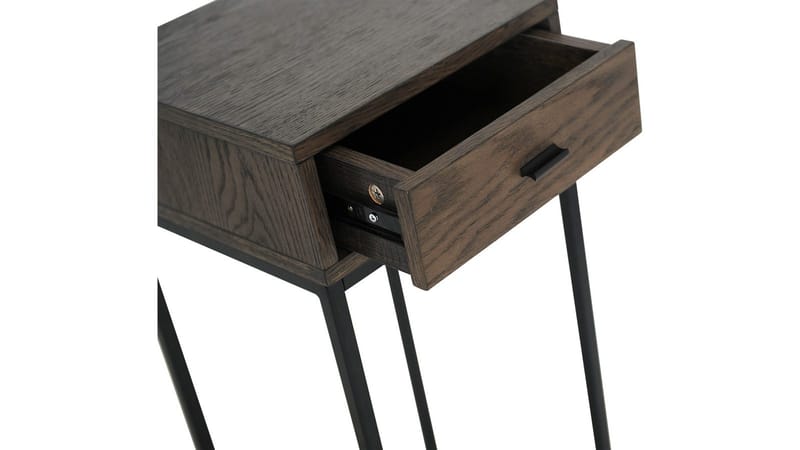 Sängbord Eiknor 75 cm - Brunlackad ek - Möbler - Bord & matgrupp - Avlastningsbord & sidobord - Sängbord & nattduksbord