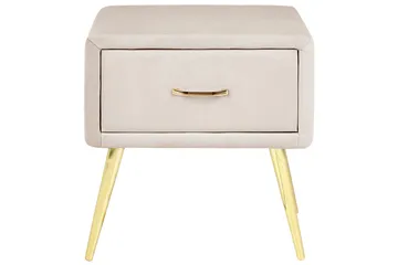 Sängbord Flayat Beige, guld, roséguld - Beige, guld, roséguld - Möbler - Bord & matgrupp - Avlastningsbord & sidobord - Sängbord & nattduksbord