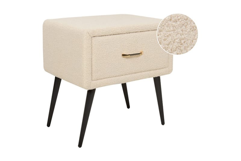 Sängbord Flayat Beige, svart, roséguld - Beige, svart, roséguld - Möbler - Bord & matgrupp - Avlastningsbord & sidobord - Sängbord & nattduksbord