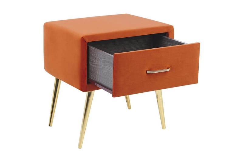 Sängbord Flayat Orange, guld - Orange, guld - Möbler - Bord & matgrupp - Avlastningsbord & sidobord - Sängbord & nattduksbord