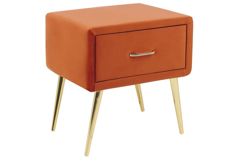 Sängbord Flayat Orange, guld - Orange, guld - Möbler - Bord & matgrupp - Avlastningsbord & sidobord - Sängbord & nattduksbord