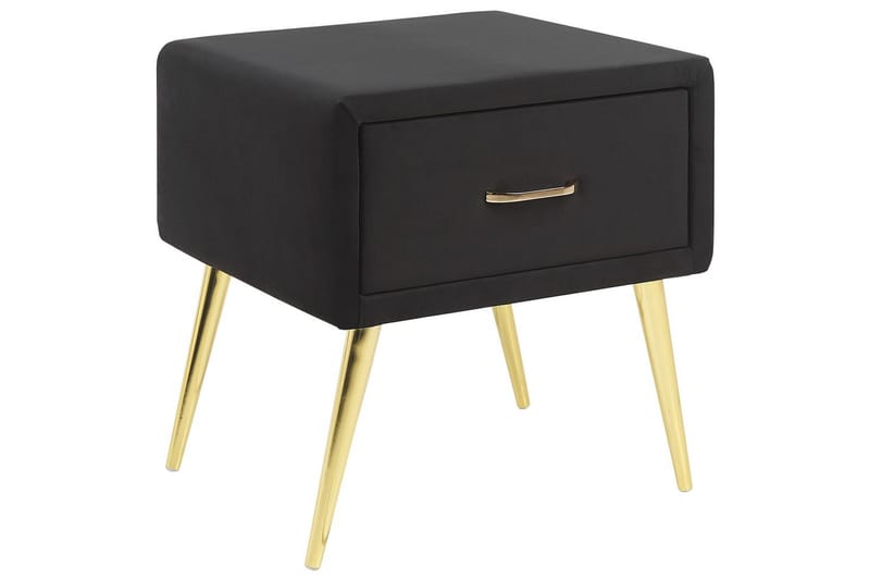 Sängbord Flayat Svart, guld - Svart, guld - Möbler - Bord & matgrupp - Avlastningsbord & sidobord - Sängbord & nattduksbord