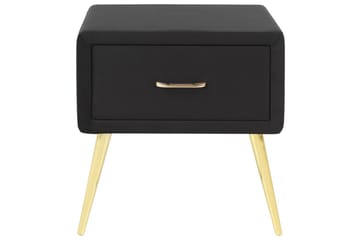 Sängbord Flayat Svart, guld - Svart, guld - Möbler - Bord & matgrupp - Avlastningsbord & sidobord - Sängbord & nattduksbord