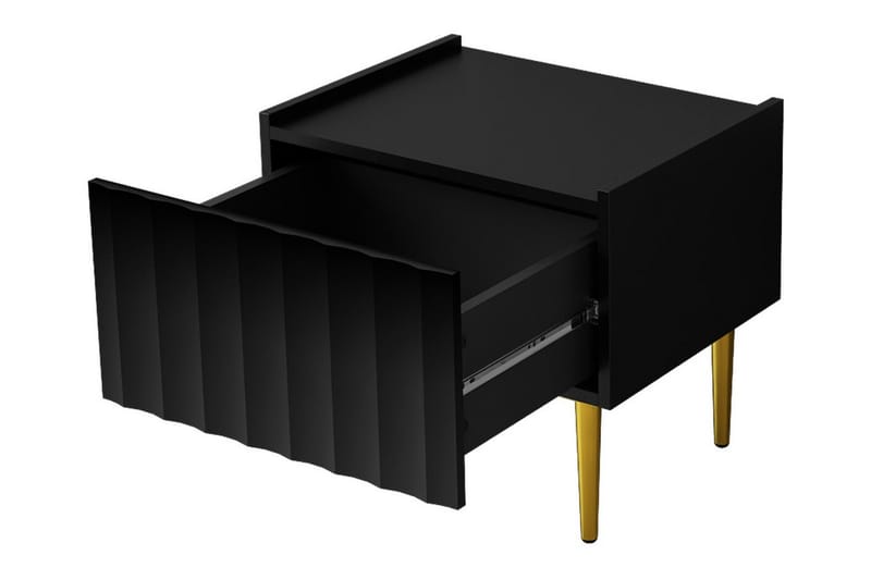 Sängbord Glenndale 50 cm - Svart - Sängbord & nattduksbord
