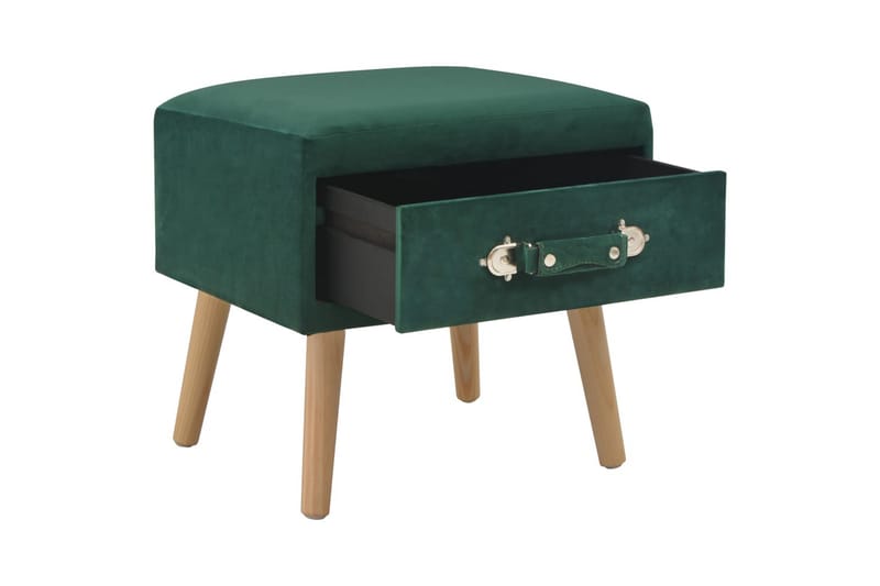 Sängbord grön 40x35x40 cm sammet - Grön - Sängbord & nattduksbord