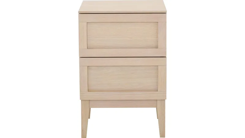 Sängbord Granöy, Vitpigmenterad ek