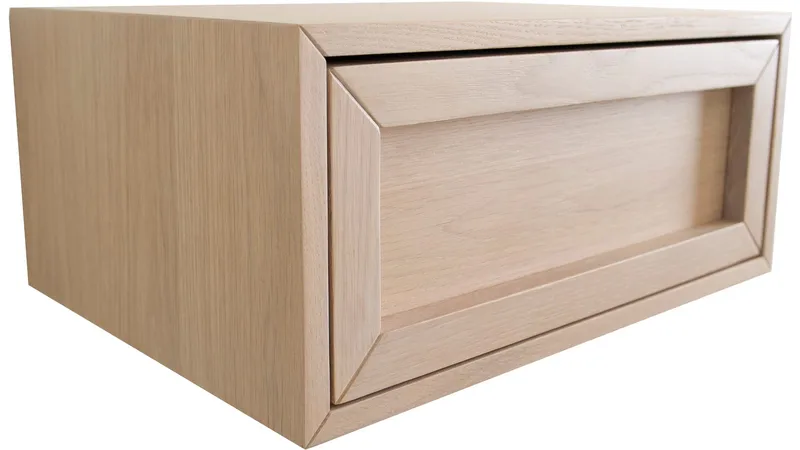 Sängbord Korsen för Vägg - Vitpigmenterad ek - Möbler - Bord & matgrupp - Avlastningsbord & sidobord - Sängbord & nattduksbord