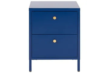 Sängbord Kylea Blå, guld - Blå, guld - Möbler - Bord & matgrupp - Avlastningsbord & sidobord - Sängbord & nattduksbord