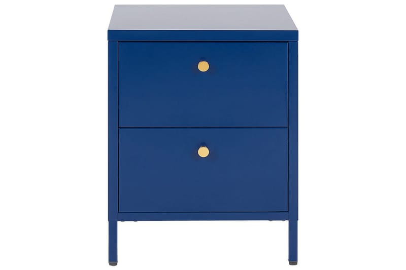 Sängbord Kylea Blå, guld - Blå, guld - Möbler - Bord & matgrupp - Avlastningsbord & sidobord - Sängbord & nattduksbord