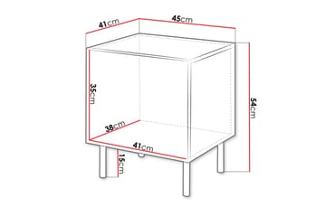 Sängbord Langela 45 cm - Kashmir - Möbler - Bord & matgrupp - Avlastningsbord & sidobord - Sängbord & nattduksbord