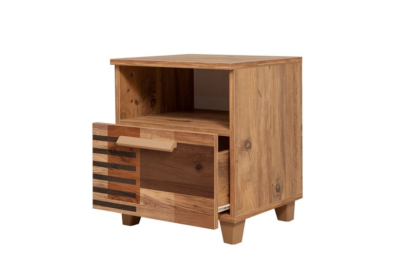 Sängbord Leva 45x40 cm Brun - Hanah Home - Möbler - Bord & matgrupp - Avlastningsbord & sidobord - Sängbord & nattduksbord