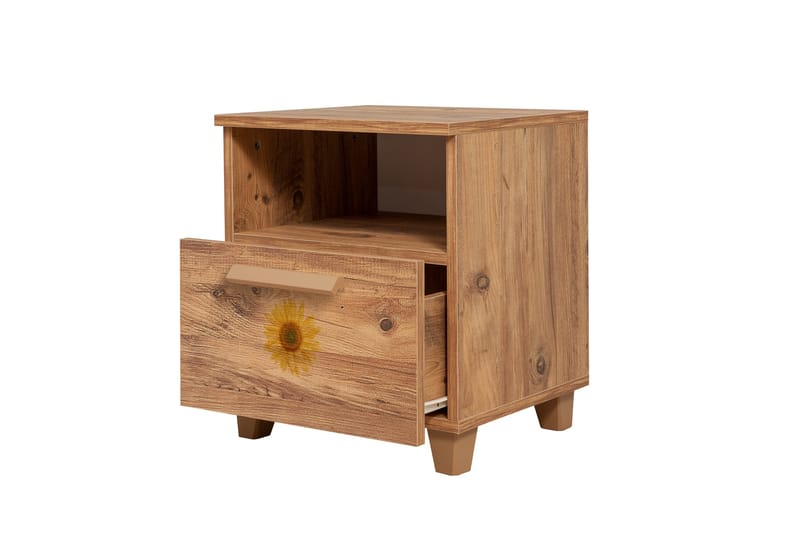 Sängbord Leva 45x40 cm Brun - Hanah Home - Möbler - Bord & matgrupp - Avlastningsbord & sidobord - Sängbord & nattduksbord