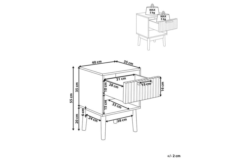 Sängbord Lynwood - Möbler - Bord & matgrupp - Avlastningsbord & sidobord - Sängbord & nattduksbord