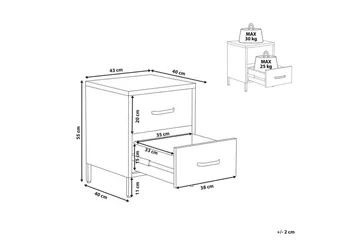 Sängbord Malavi Blå - Blå - Möbler - Bord & matgrupp - Avlastningsbord & sidobord - Sängbord & nattduksbord