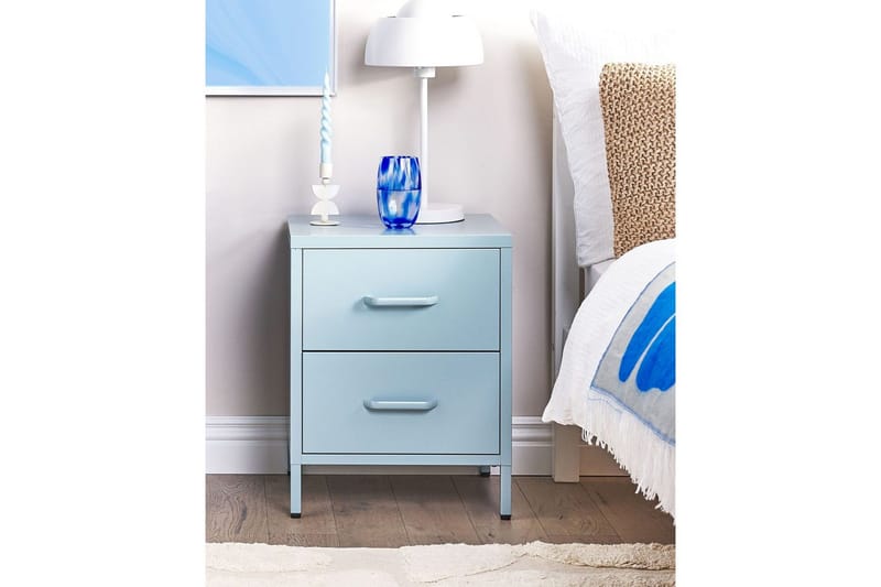 Sängbord Malavi Blå - Blå - Möbler - Bord & matgrupp - Avlastningsbord & sidobord - Sängbord & nattduksbord