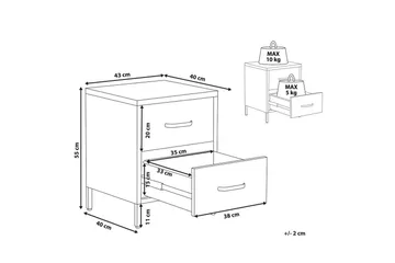 Sängbord Malavi Grön - Grön - Möbler - Bord & matgrupp - Avlastningsbord & sidobord - Sängbord & nattduksbord