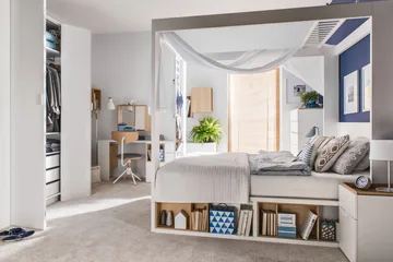 4You Sängbord 41 cm med Förvaring Vit/Natur - VOX - Möbler - Bord & matgrupp - Avlastningsbord & sidobord - Sängbord & nattduksbord