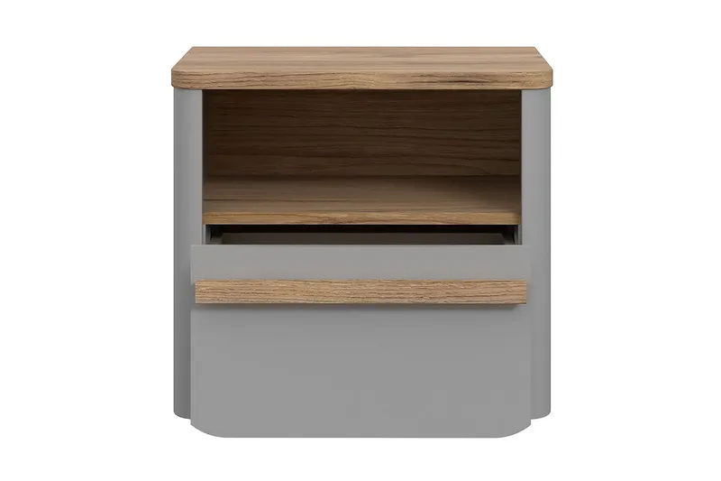Ahmetbay Sängbord 41x49 cm - Grå/Brun - Möbler - Bord & matgrupp - Avlastningsbord & sidobord - Sängbord & nattduksbord