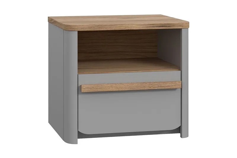 Ahmetbay Sängbord 41x49 cm - Grå/Brun - Möbler - Bord & matgrupp - Avlastningsbord & sidobord - Sängbord & nattduksbord