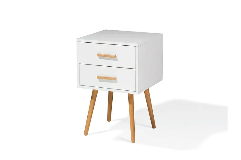 Alabama Sängbord 40 cm - Vit - Möbler - Bord & matgrupp - Avlastningsbord & sidobord - Sängbord & nattduksbord