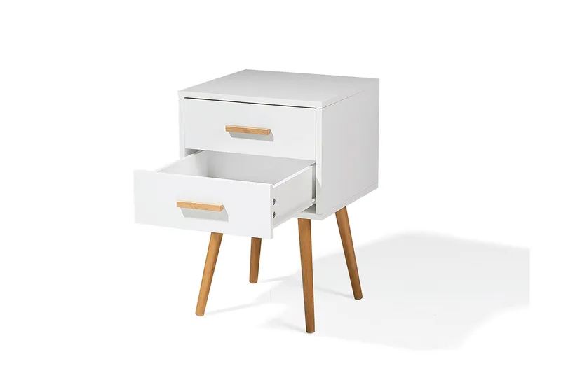 Alabama Sängbord 40 cm - Vit - Möbler - Bord & matgrupp - Avlastningsbord & sidobord - Sängbord & nattduksbord