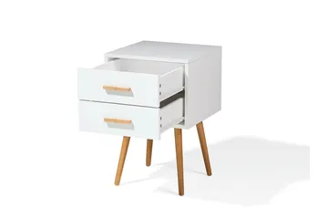 Alabama Sängbord 40 cm - Vit - Möbler - Bord & matgrupp - Avlastningsbord & sidobord - Sängbord & nattduksbord