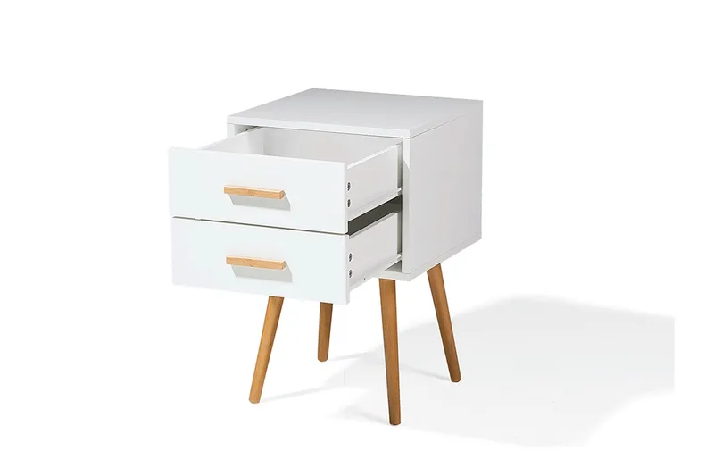 Alabama Sängbord 40 cm - Vit - Möbler - Bord & matgrupp - Avlastningsbord & sidobord - Sängbord & nattduksbord