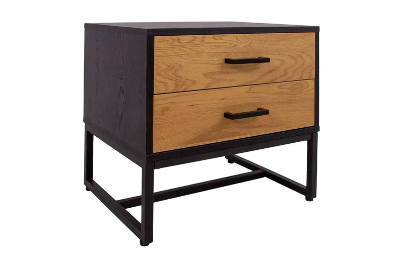 Amsterdam Sängbord Ek/Svart - Möbler - Bord & matgrupp - Avlastningsbord & sidobord - Sängbord & nattduksbord