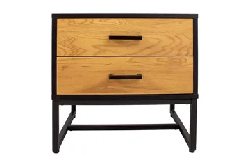 Amsterdam Sängbord Ek/Svart - Möbler - Bord & matgrupp - Avlastningsbord & sidobord - Sängbord & nattduksbord